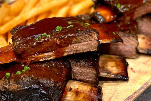 Beef ribs and moo fries